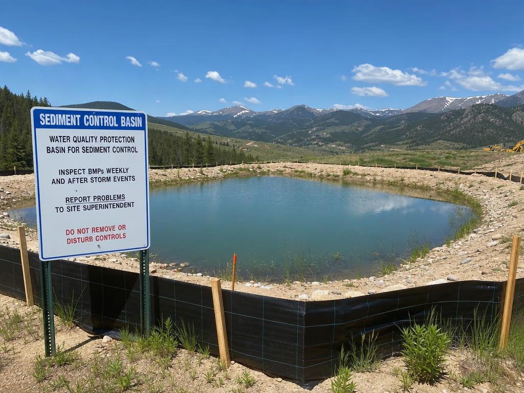 Compliance project by Envision Construction Management — Sediment Basin & Water Quality